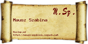 Mausz Szabina névjegykártya
